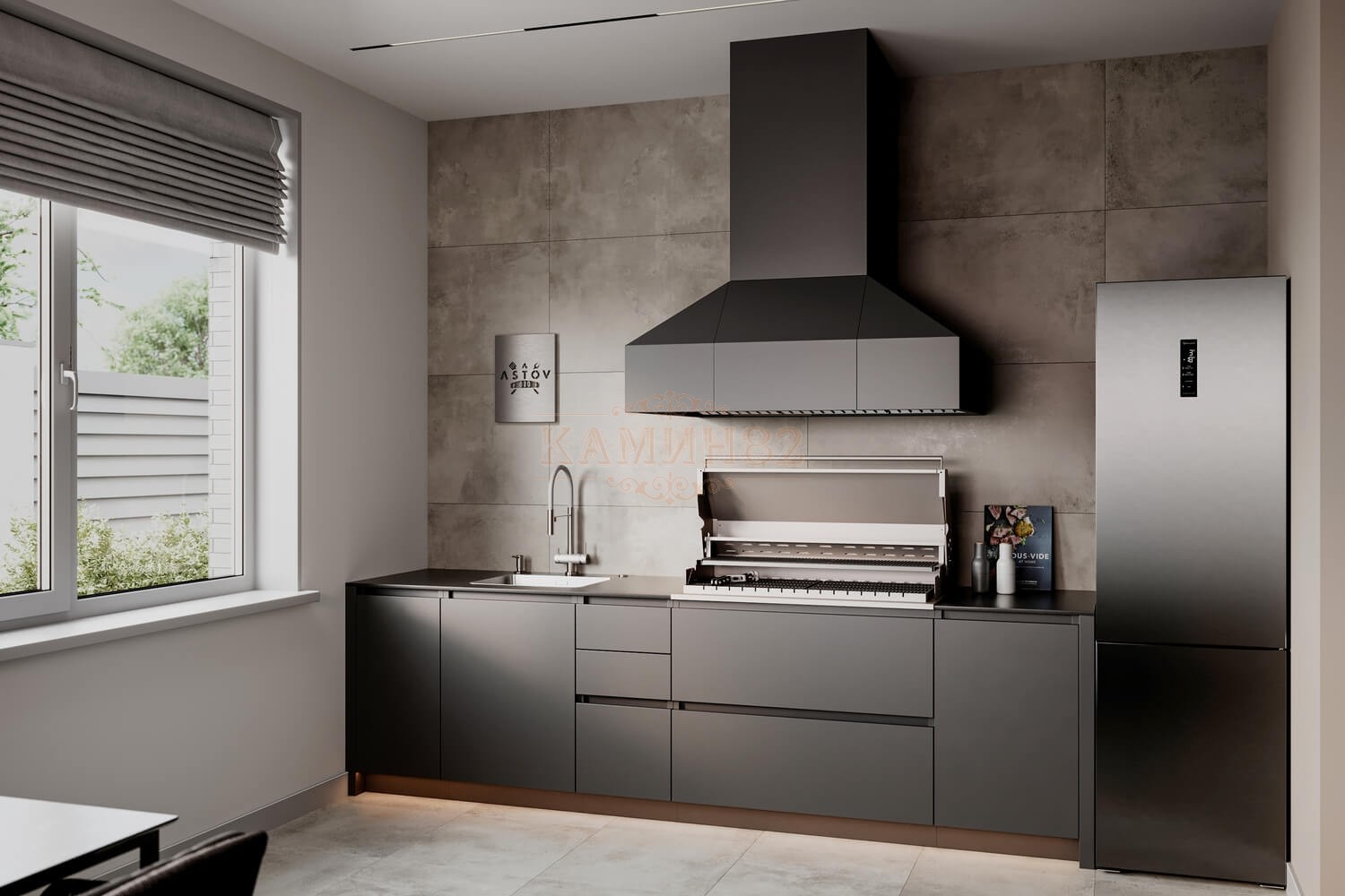 Кухня ASTOV BBQ / АСТОВ БАРБЕКЮ № 1 (ширина 3000 мм)