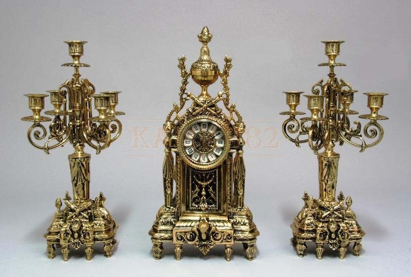 Набор подарочный Cervantes: Часы настольные+пара канделябров