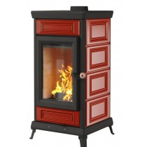 Печь-камин Астов Майолика Красный