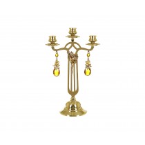 Канделябр на 3 свечи (декор ожерелье с подвесками)